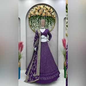 Purple Lehenga choli ready To Wear